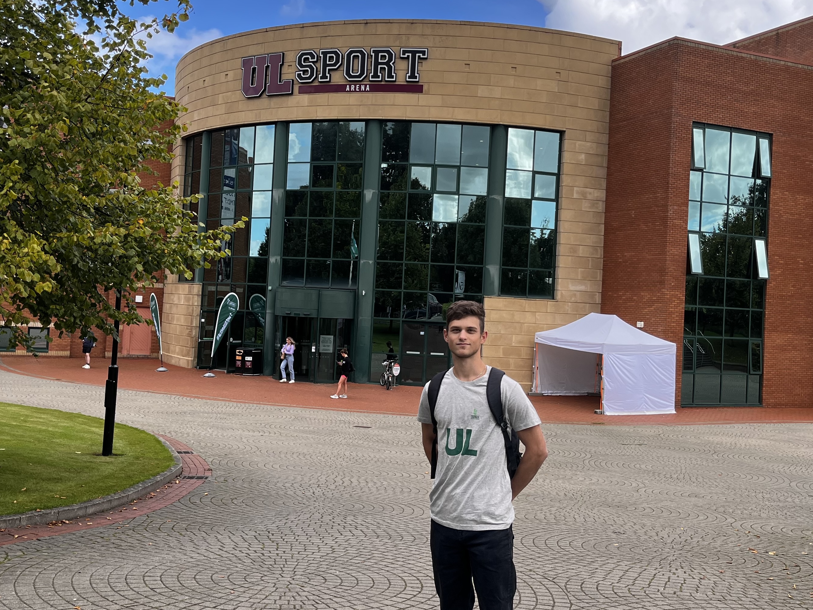 Picture of me in front of the UL Sport Arena
